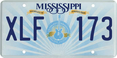 MS license plate XLF173