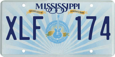 MS license plate XLF174