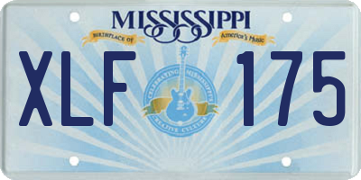 MS license plate XLF175