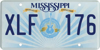 MS license plate XLF176