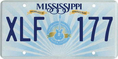 MS license plate XLF177