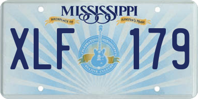 MS license plate XLF179