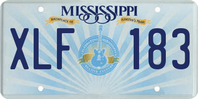 MS license plate XLF183