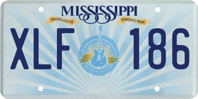 MS license plate XLF186