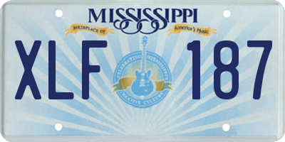 MS license plate XLF187