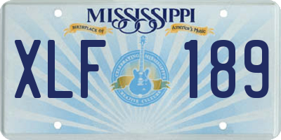 MS license plate XLF189
