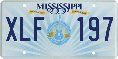 MS license plate XLF197