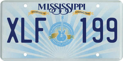 MS license plate XLF199