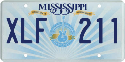 MS license plate XLF211