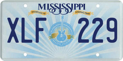 MS license plate XLF229