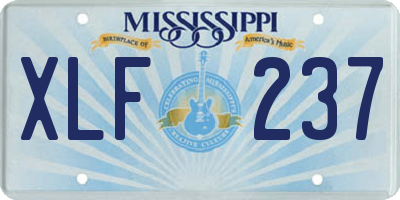 MS license plate XLF237
