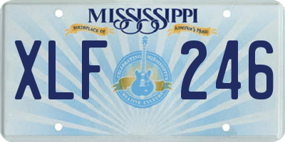 MS license plate XLF246