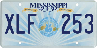 MS license plate XLF253