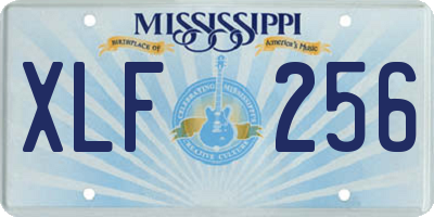 MS license plate XLF256