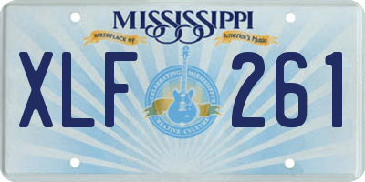 MS license plate XLF261