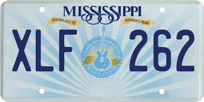 MS license plate XLF262
