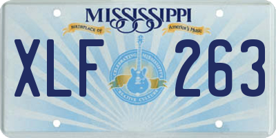 MS license plate XLF263