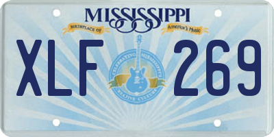 MS license plate XLF269