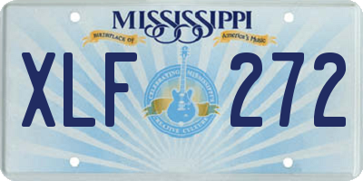 MS license plate XLF272