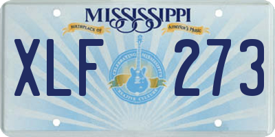 MS license plate XLF273