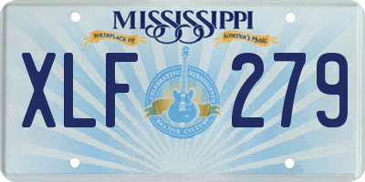 MS license plate XLF279