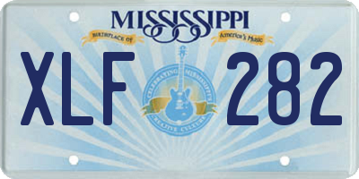 MS license plate XLF282