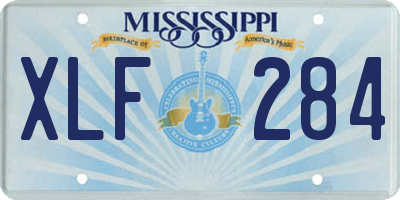 MS license plate XLF284