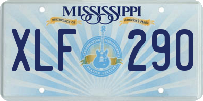 MS license plate XLF290