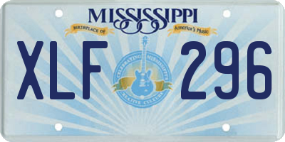 MS license plate XLF296
