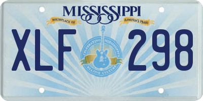 MS license plate XLF298