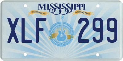 MS license plate XLF299