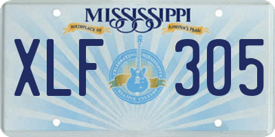 MS license plate XLF305