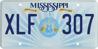 MS license plate XLF307