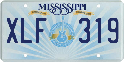 MS license plate XLF319