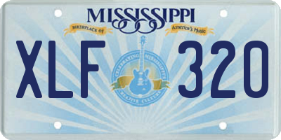 MS license plate XLF320