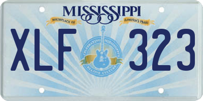 MS license plate XLF323