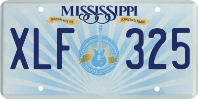 MS license plate XLF325