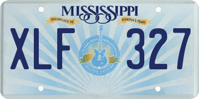 MS license plate XLF327