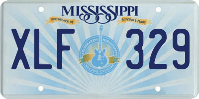 MS license plate XLF329