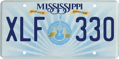 MS license plate XLF330