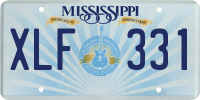 MS license plate XLF331