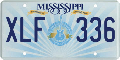 MS license plate XLF336