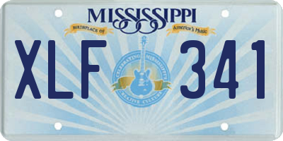 MS license plate XLF341