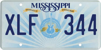 MS license plate XLF344