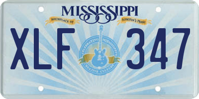 MS license plate XLF347
