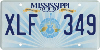 MS license plate XLF349