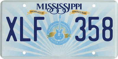 MS license plate XLF358