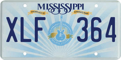 MS license plate XLF364