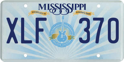 MS license plate XLF370