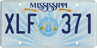 MS license plate XLF371